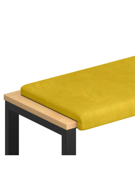Cuscino per panchina Velluto (V) Giallo Profondità 35 cm
