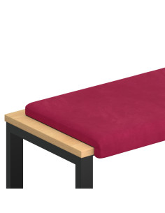 Cuscino per panchina Velluto (V) Rosso Vino Profondità 35 cm 2