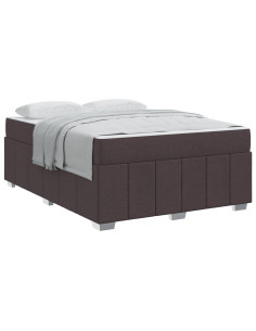 Struttura del letto Marrone Scuro 160 x 200 cm Tessuto 2