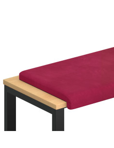 Cuscino per panchina Velluto (V) Rosso Vino Profondità 35 cm 2