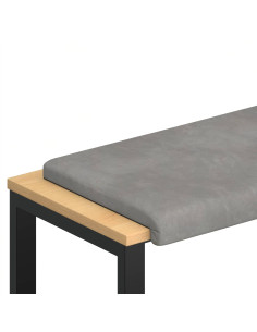 Cuscino per panchina Velluto (V) Grigio Chiaro Profondità 35 cm 2