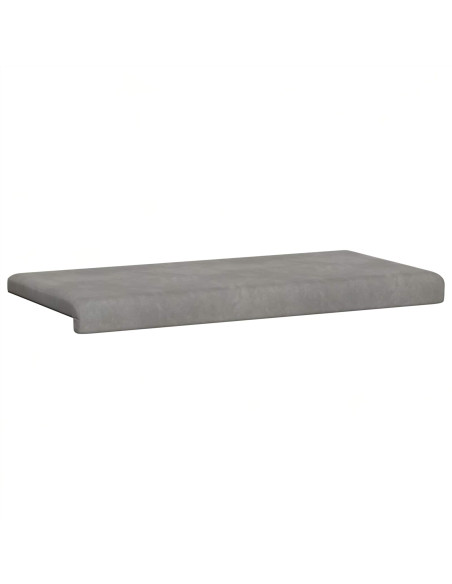 Cuscino per panchina Velluto (V) Grigio Chiaro Profondità 35 cm