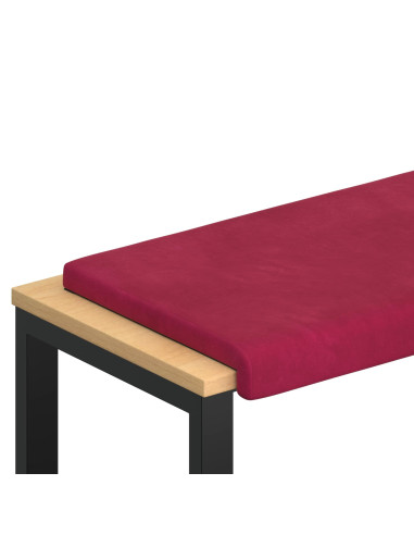 Cuscino per panchina Velluto (V) Rosso Vino Profondità 35 cm