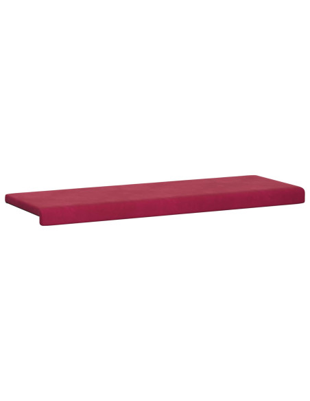 Cuscino per panchina Velluto (V) Rosso Vino Profondità 35 cm