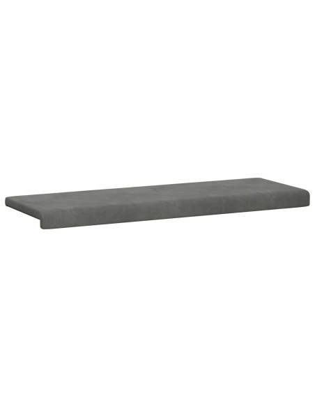 Cuscino per panchina Velluto (V) Grigio Scuro Profondità 35 cm