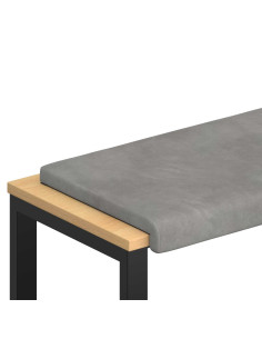 Cuscino per panchina Velluto (V) Grigio Chiaro Profondità 35 cm 2