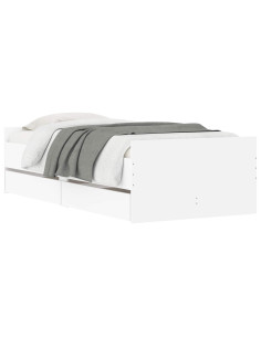 Telaio del letto con storage Bianco 80 x 200 cm 2