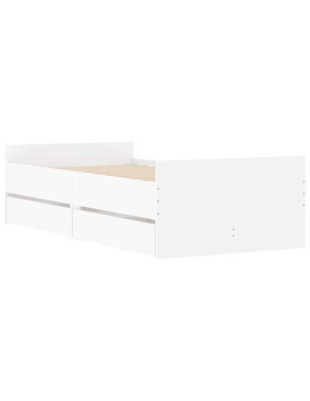 Telaio del letto con storage Bianco 80 x 200 cm