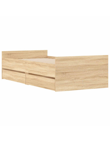 Telaio del letto con storage Rovere Sonoma 80 x 200 cm