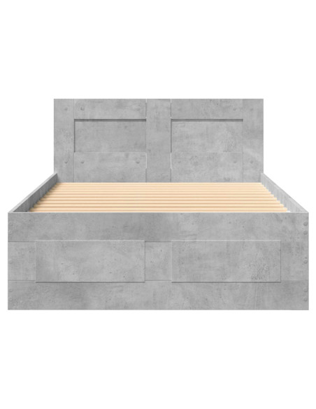 Struttura letto con testata Grigio Cemento 80 x 200 cm