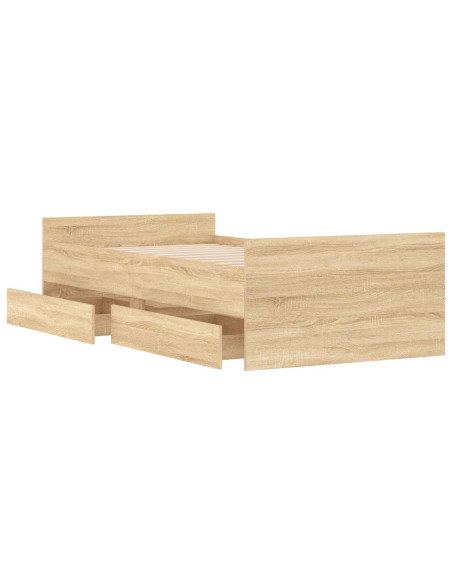 Telaio del letto con storage Rovere Sonoma 80 x 200 cm
