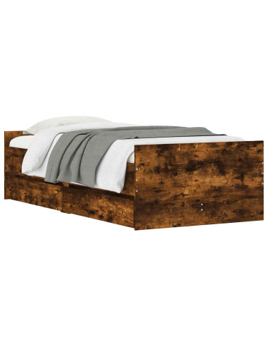 Telaio del letto con storage Rovere Fumo 80 x 200 cm