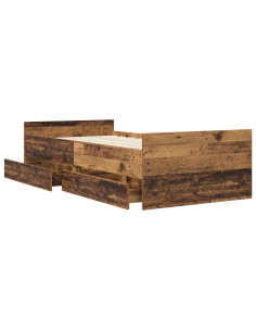 Telaio del letto con storage Legno antico 80 x 200 cm 2