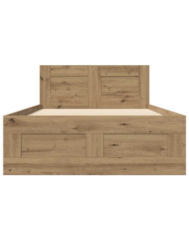 Struttura letto con testata Rovere Artigianale 80 x 200 cm