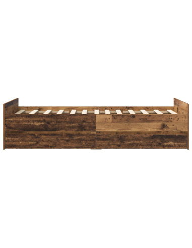 Telaio del letto con storage Legno antico 80 x 200 cm