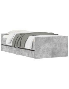 Telaio del letto con storage Sonoma grigio 80 x 200 cm 2