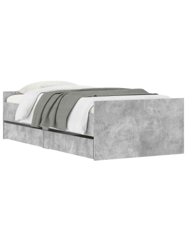 Telaio del letto con storage Sonoma grigio 80 x 200 cm
