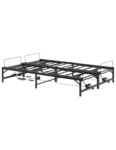 Telaio Letto Elettrico Regolabile Nero 120 x 190 cm Acciaio
