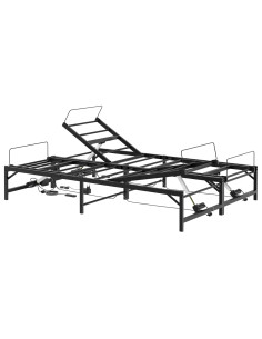 Telaio Letto Elettrico Regolabile Nero 120 x 200 cm Acciaio 2