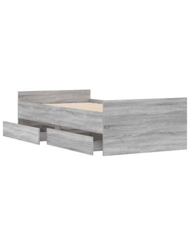 Telaio del letto con storage Grigio Cemento 80 x 200 cm