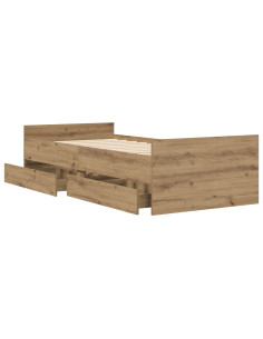 Telaio del letto con storage Rovere Artigianale 80 x 200 cm 2
