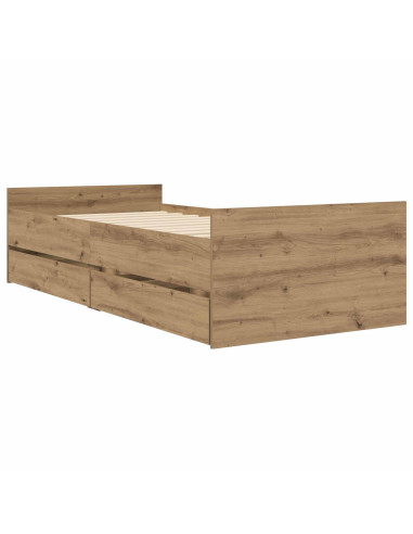 Telaio del letto con storage Rovere Artigianale 80 x 200 cm
