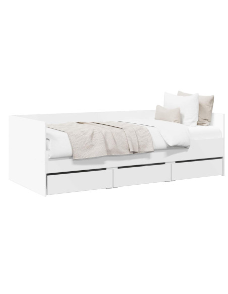 Telaio del letto con storage Bianco 80 x 200 cm