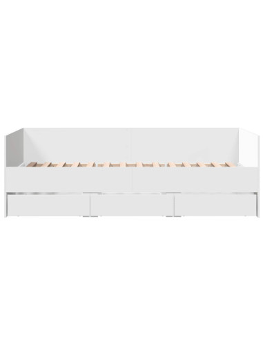 Telaio del letto con storage Bianco 80 x 200 cm