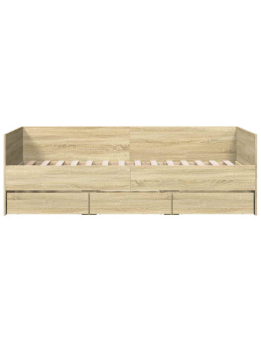 Telaio del letto con storage Rovere Sonoma 80 x 200 cm