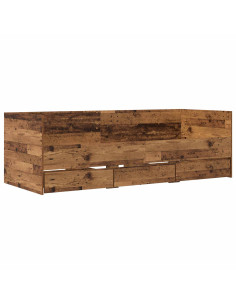 Telaio del letto con storage Legno antico 80 x 200 cm 2