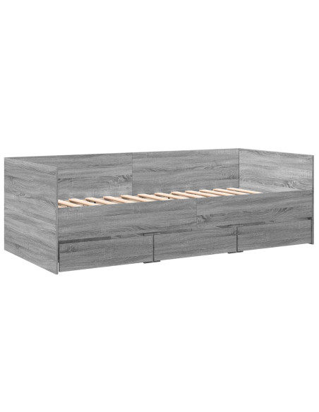 Telaio del letto con storage Sonoma grigio 80 x 200 cm