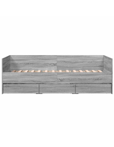 Telaio del letto con storage Sonoma grigio 80 x 200 cm