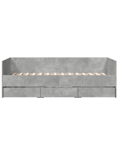 Telaio del letto con storage Grigio Cemento 80 x 200 cm
