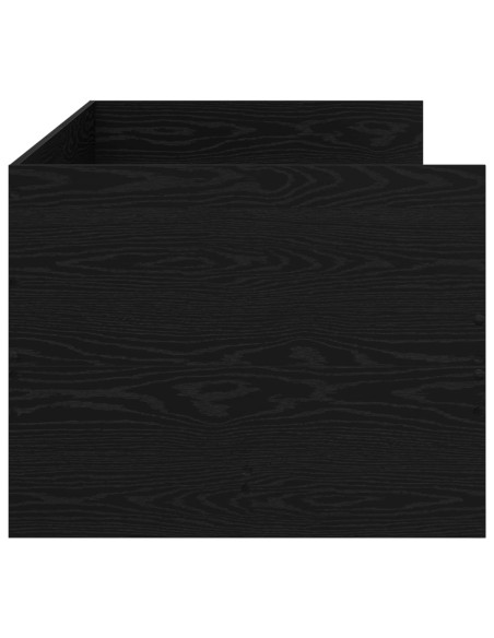 Telaio del letto con storage Rovere Nero 80 x 200 cm