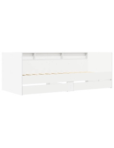 Telaio del letto con storage Bianco 80 x 200 cm 2