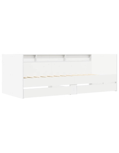 Telaio del letto con storage Bianco 80 x 200 cm
