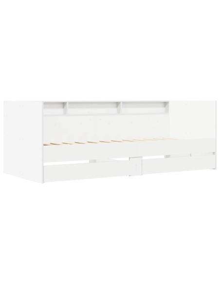 Telaio del letto con storage Bianco 80 x 200 cm