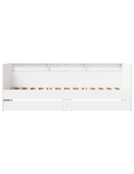 Telaio del letto con storage Bianco 80 x 200 cm