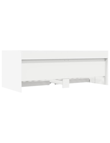 Telaio del letto con storage Bianco 80 x 200 cm