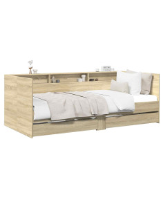 Telaio del letto con storage Rovere Sonoma 80 x 200 cm 2