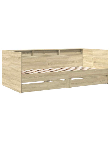 Telaio del letto con storage Rovere Sonoma 80 x 200 cm