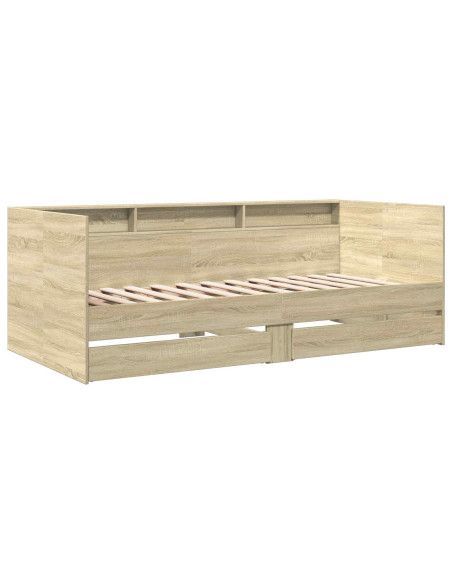 Telaio del letto con storage Rovere Sonoma 80 x 200 cm
