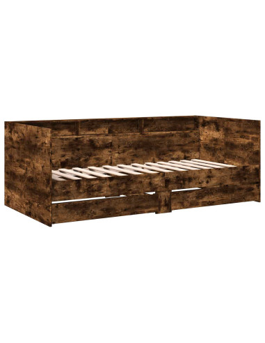 Telaio del letto con storage Rovere Fumo 80 x 200 cm