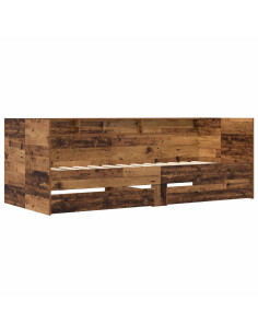 Telaio del letto con storage Legno antico 80 x 200 cm 2