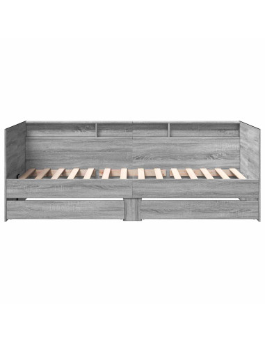 Telaio del letto con storage Sonoma grigio 80 x 200 cm