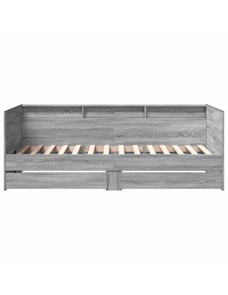 Telaio del letto con storage Sonoma grigio 80 x 200 cm
