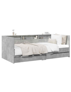 Telaio del letto con storage Grigio Cemento 80 x 200 cm 2