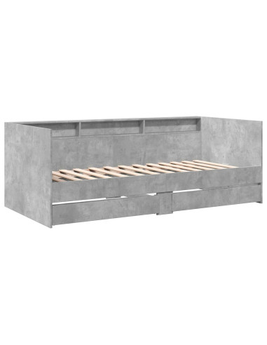 Telaio del letto con storage Grigio Cemento 80 x 200 cm