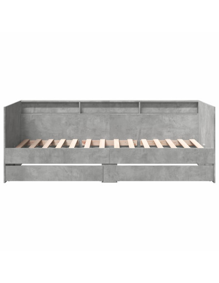 Telaio del letto con storage Grigio Cemento 80 x 200 cm