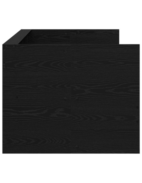 Telaio del letto con storage Rovere Nero 80 x 200 cm